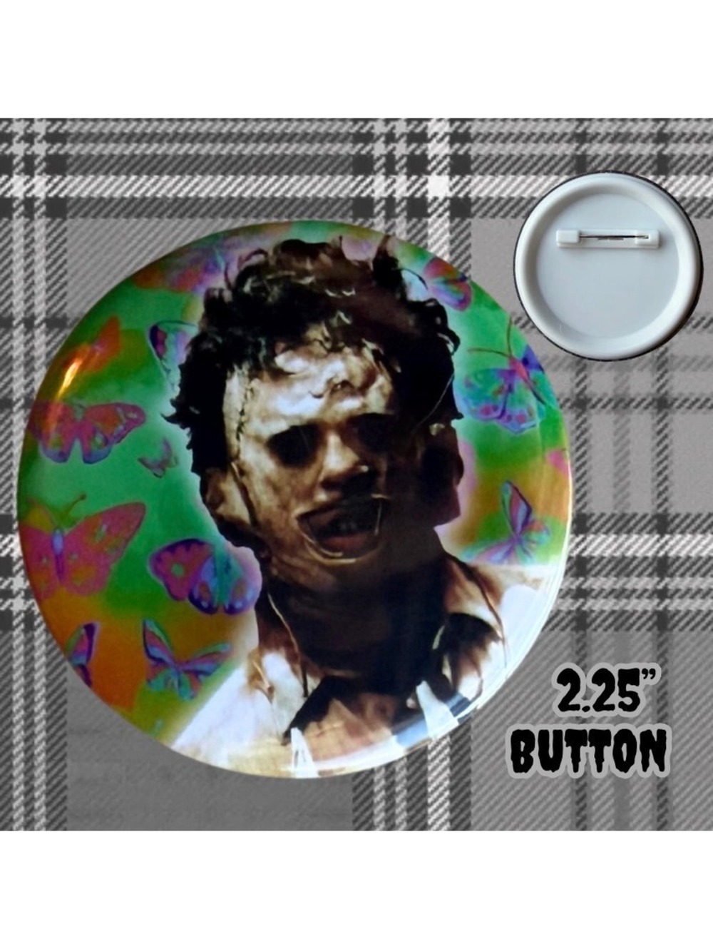 Leatherface Texas Chainsaw Massacre 2.25" Button